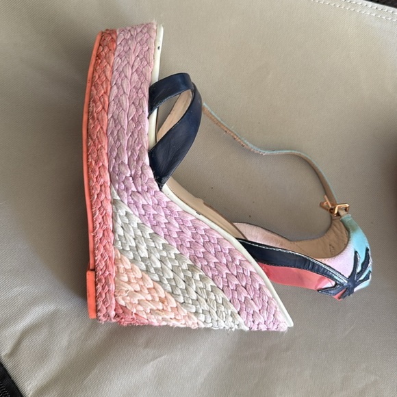 Sophia Webster palm tree rainbow espadrille wedges - Picture 2 of 11
